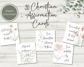 Tarjetas de Afirmación Cristiana, Imprimibles, Tarjetas Alentadoras, Imprimibles Digitales, Tarjetas de Afirmación, Tarjetas Afirmativas, Regalos Cristianos