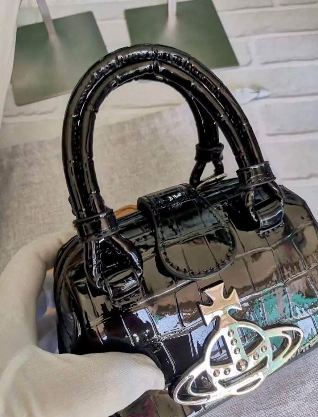 VIVIENNE WESTWOOD Crocodile print handbag