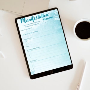 Manifestation planner | Positive mindset | Abundance journal | Goal-setting | Affirmation organizer | Manifesting success tracker | Tool