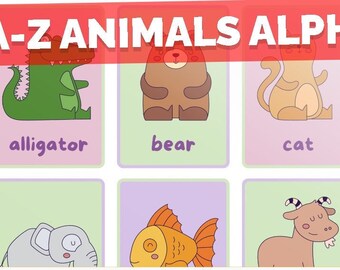 A-Z animals alphabet