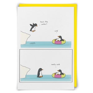 Really cold card | Funny birthday card | For him her them | Special Occasion | Humor | Partner | Hilarious | Best Friend | Penguin