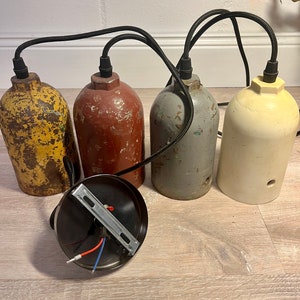 Selbstgebaute Retrolampe aus Gasgebindekappe mit 4 Farboptionen Bild 7
