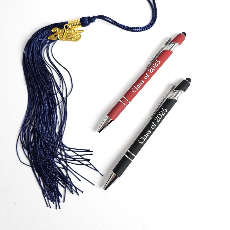 Personalized Class of 2026 Pen, Engraved Soft Touch Black Ink Ball ...