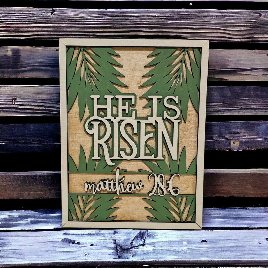He Ix Risen Sign He is Risen Sign, Easter Home Décor Sign, Wooden Easter Wall Decoration ...