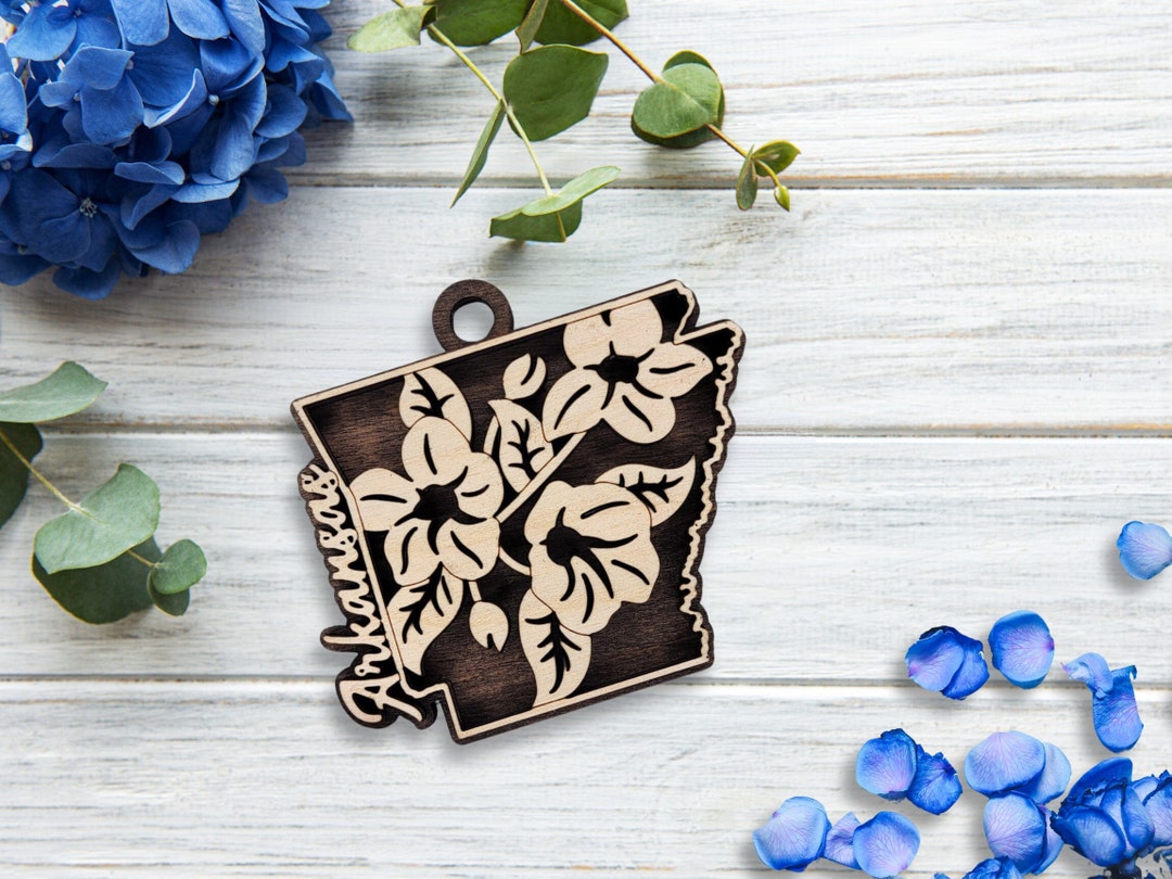 Arkansas State Ornament, Apple Blossom Floral Ornament, AR State Flower ...