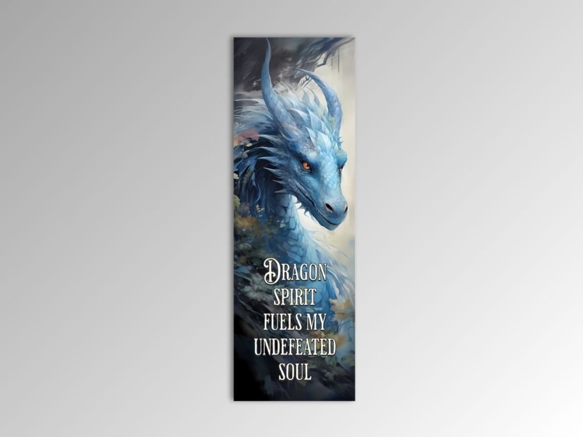 Dragon Bookmark Printable Watercolor Style Fantasy Bookmark With Dragon Bookmark Printable Watercolor Style Fantasy Bookmark With