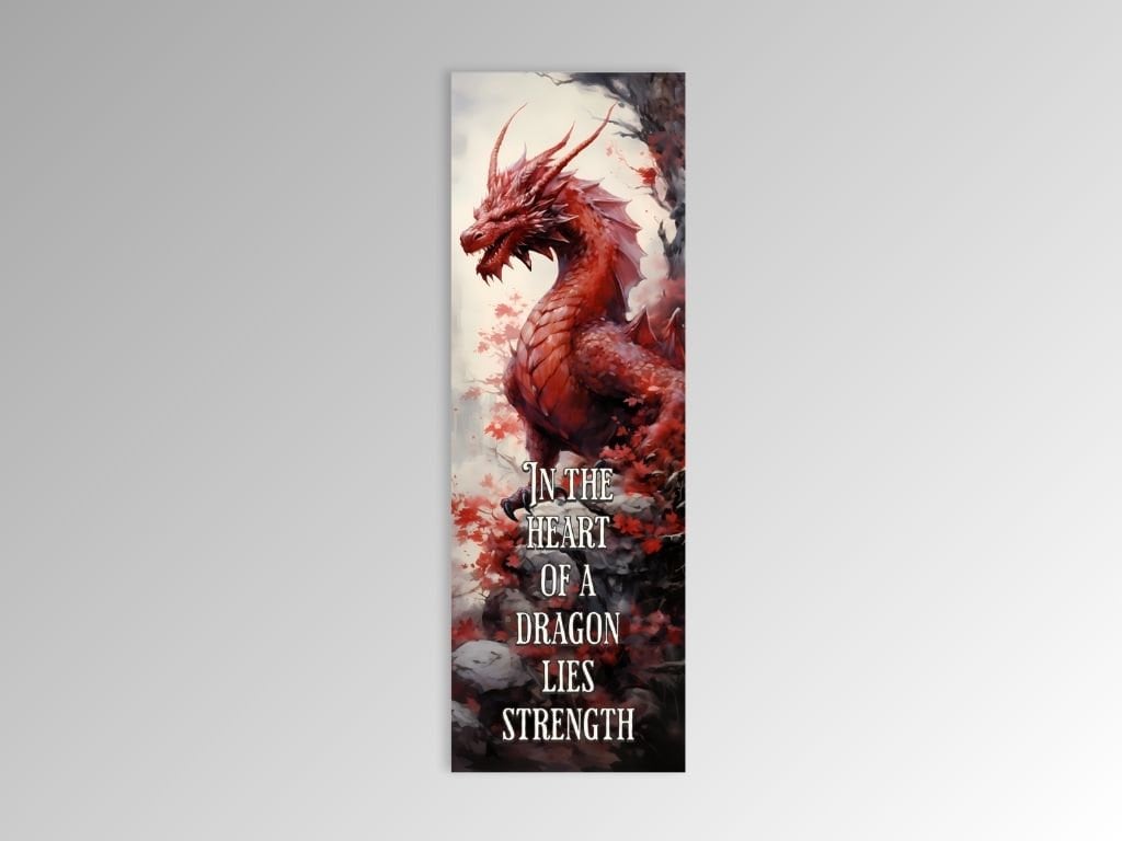 Dragon Bookmark Printable Watercolor Style Fantasy Bookmark With Dragon Bookmark Printable Watercolor Style Fantasy Bookmark With
