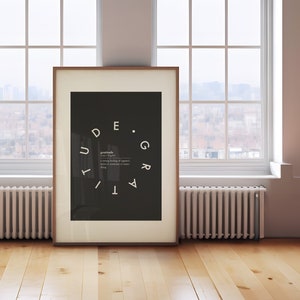 Dankbarkeit Kreis Druck, Wort Definition Kunst Poster, Trendy Manifest Inspirierender Zitat Druck, Positive Aura Energie Wanddekoration, DIGITALER DOWNLOAD