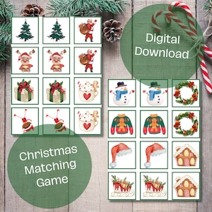 Christmas Matching Game Printable