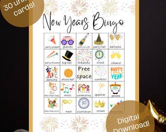 New Year's Eve Bingo Digital Download