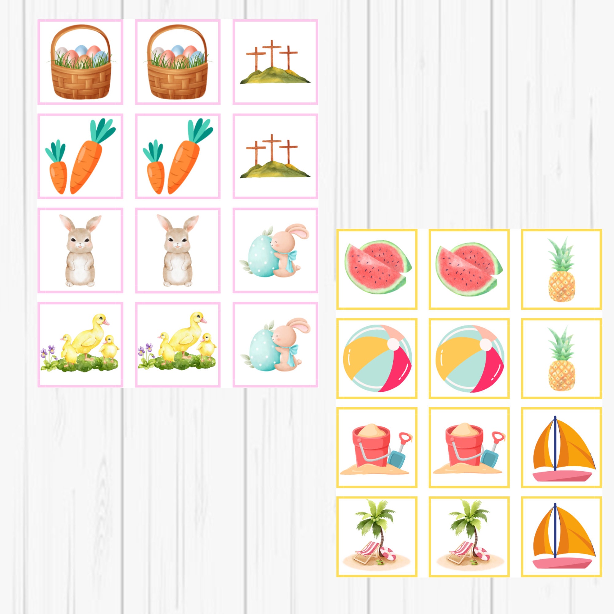 Matching Game Bundle Printable (includes 8 Matching Games) - Etsy