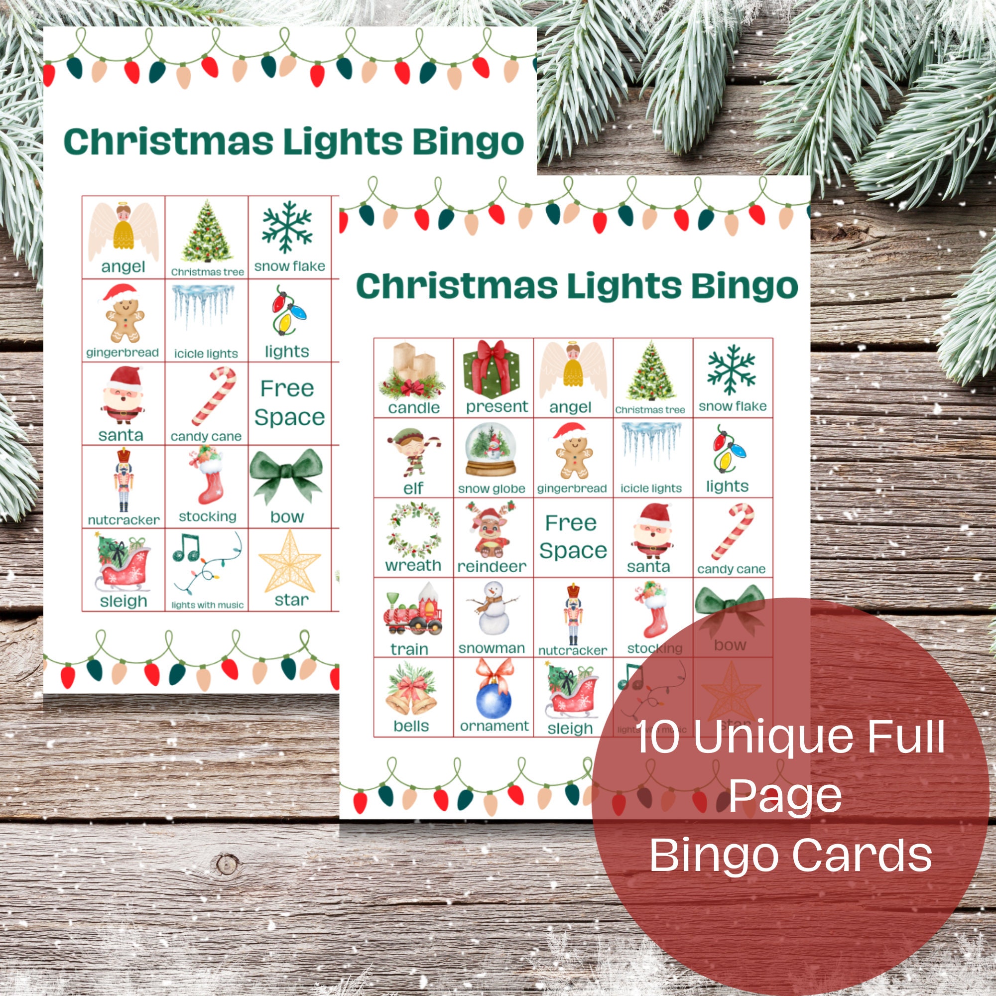 christmas-lights-bingo-cards-instant-download-etsy for Christmas Light Bingo Free Printable Christmas Lights Bingo Cards Instant Download - Etsy for Christmas Light Bingo Free Printable