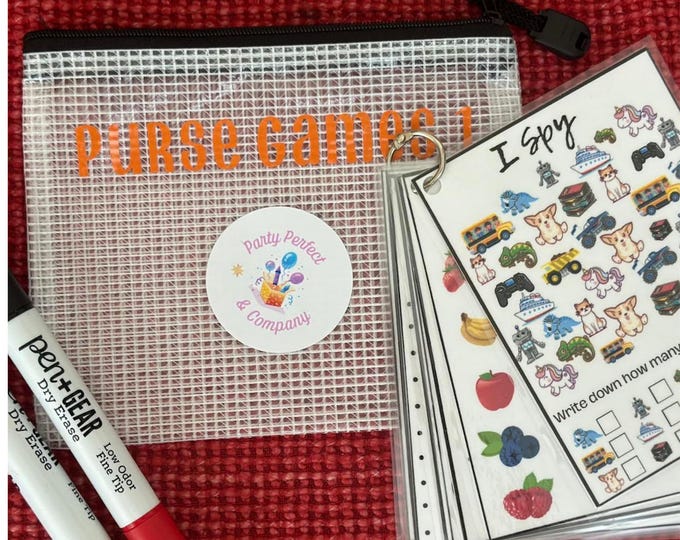 Purse Games 1 | Kids Travel Games, Dry Erase Activities
