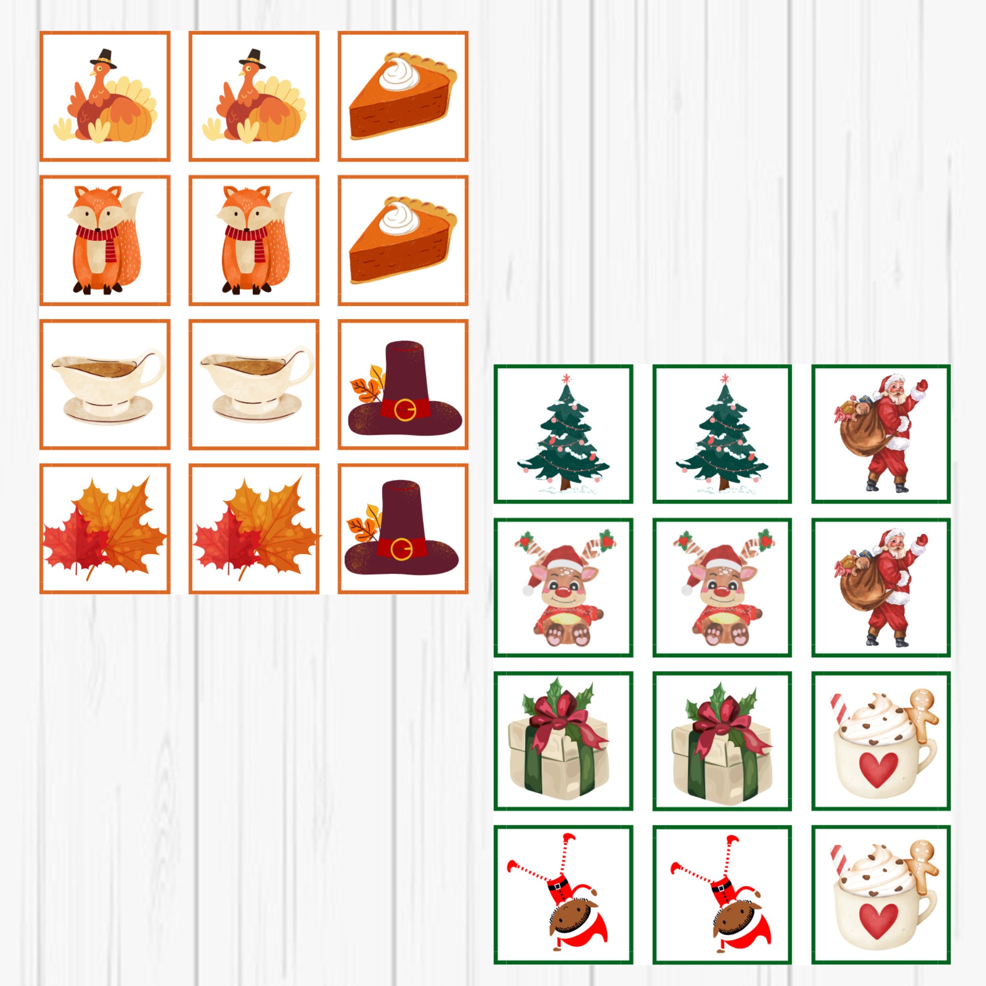 Matching Game Bundle Printable (includes 8 Matching Games) - Etsy