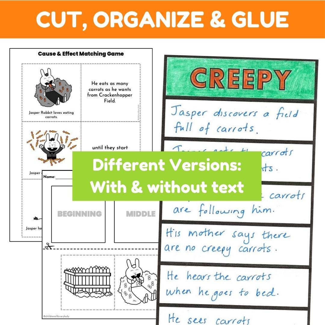 Creepy Carrots Book Activities - Aaron Reynolds Read-aloud Literacy ...
