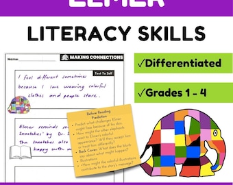 Elmer Activities - Reading Comprehension and Literacy Skills Activities