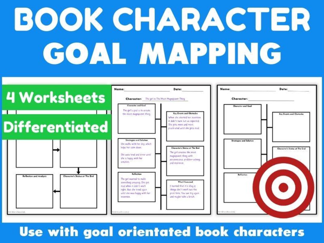 Book Character Goal Setting Templates My Goals Child Goal Mapping ...