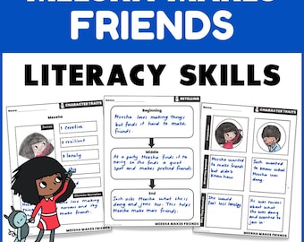Meesha Makes Friends Activities - Reading Comprehension - Reading Strategies - Literacy Skills
