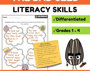 The Bad Seed Book Activities - Literacy Skills and Story Elements