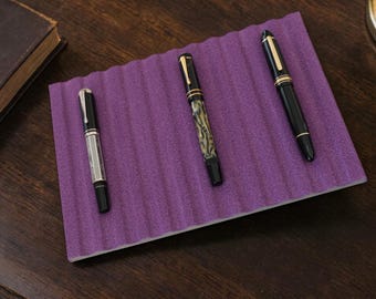 Handcrafted 12-Pen Wooden Tray – Elegant Desk Organizer