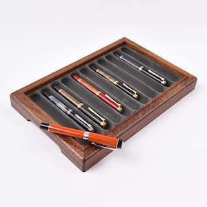 Handgemaakte houten pennendoos - pennenhouder - pennenbakje - pennencadeau - houten pennenbakje