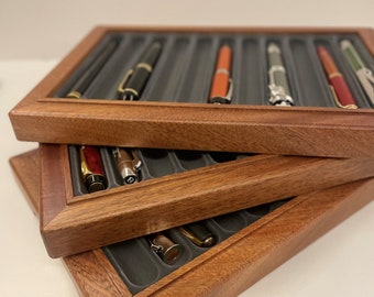 Handcrafted Wooden Pen Box - Elegant and Functional, 11 Pen Compartments