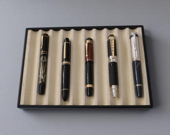 Handcrafted Wooden Desk Set , Office Accessories,  Wooden Pen Box , Elegant and Functional, Pen Display Tray, Desk Pen Holder,Wood Pen Rest