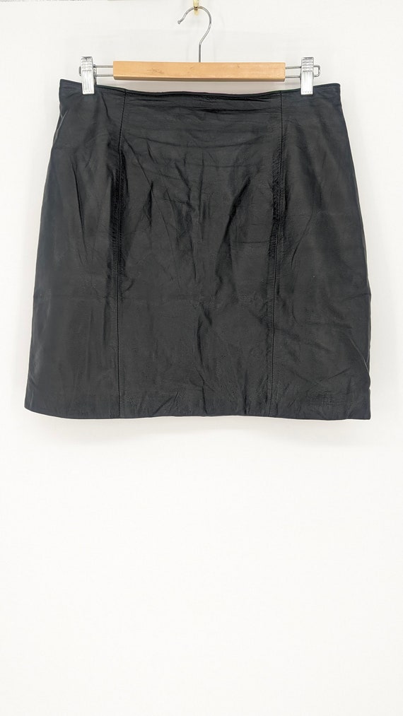 2000s Wilsons Genuine Leather Miniskirt