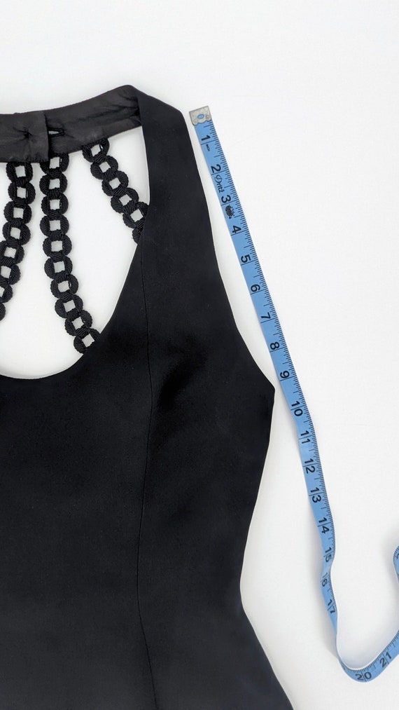 1990s Caché Halter Chainbraid Mini Dress (size M) - image 6
