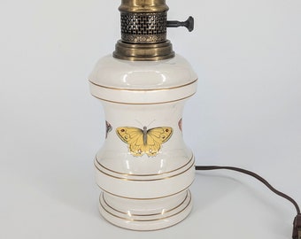 Lampe de table papillon en céramique des années 1950 (sans abat-jour)