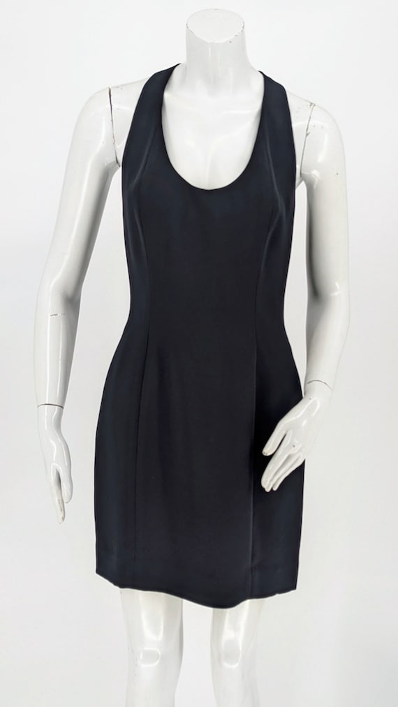 1990s Caché Halter Chainbraid Mini Dress (size M) - image 1