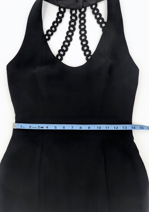 1990s Caché Halter Chainbraid Mini Dress (size M) - image 7