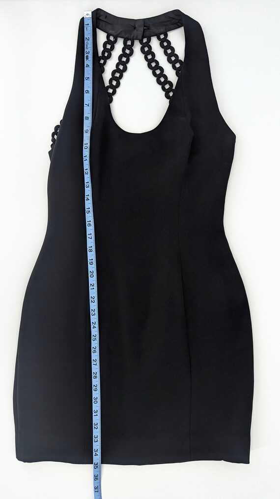 1990s Caché Halter Chainbraid Mini Dress (size M) - image 9
