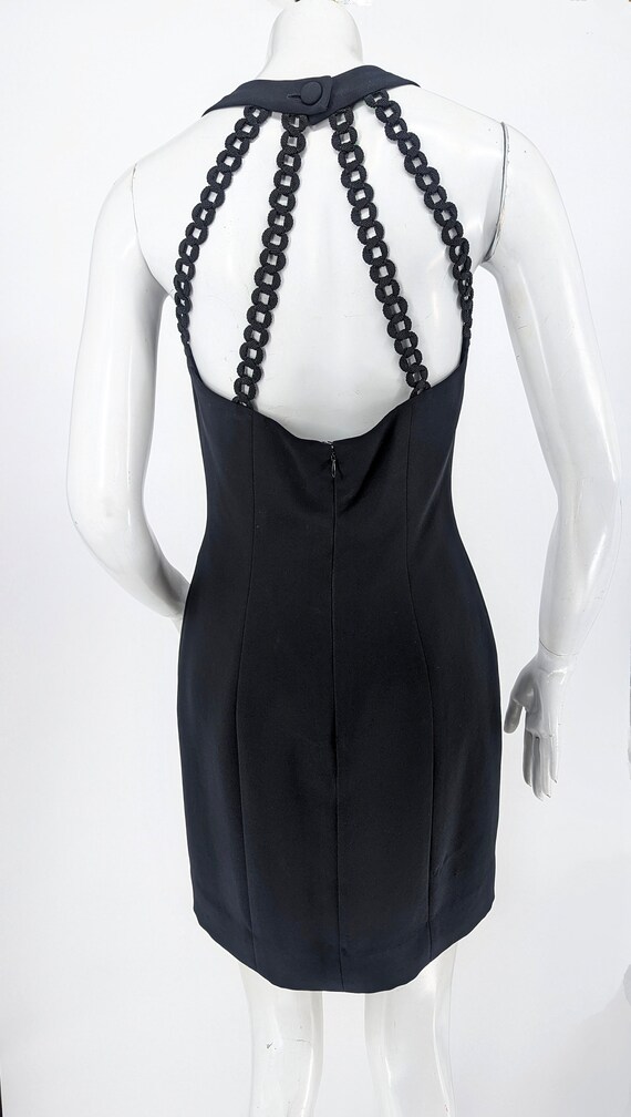 1990s Caché Halter Chainbraid Mini Dress (size M) - image 2