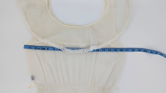 1960s Sheer Pleated Nightgown - image 5
