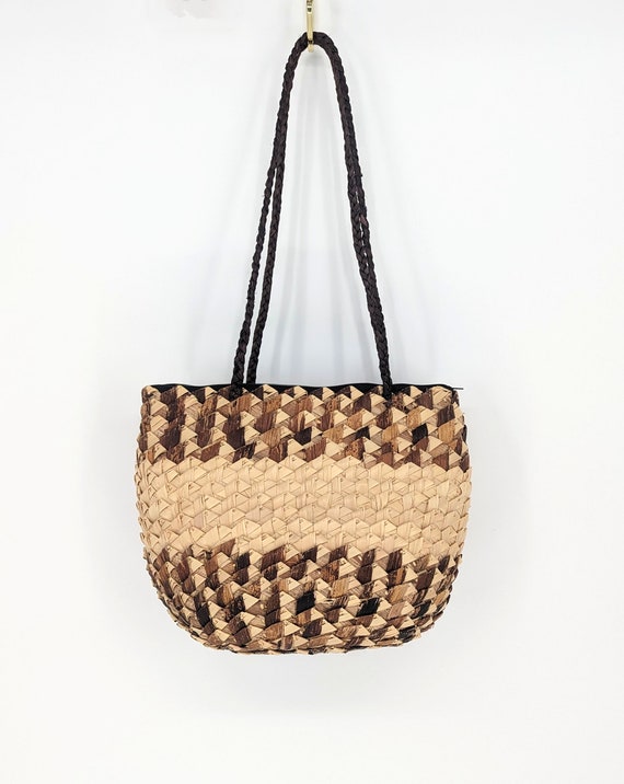 1970s Straw Raffia Shoulder Bag