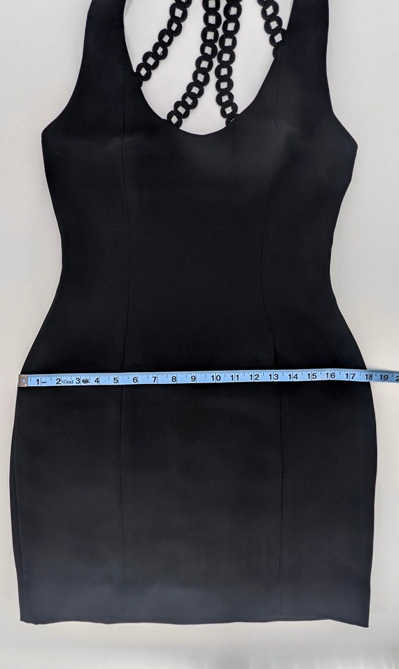 1990s Caché Halter Chainbraid Mini Dress (size M) - image 8