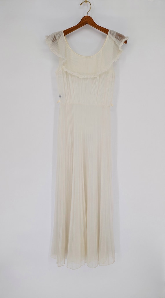 1960s Sheer Pleated Nightgown - image 1