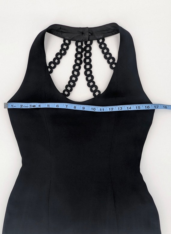 1990s Caché Halter Chainbraid Mini Dress (size M) - image 5