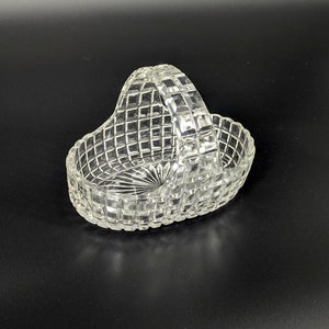1900s Duncan & Miller Glass Co. Block Pattern Basket
