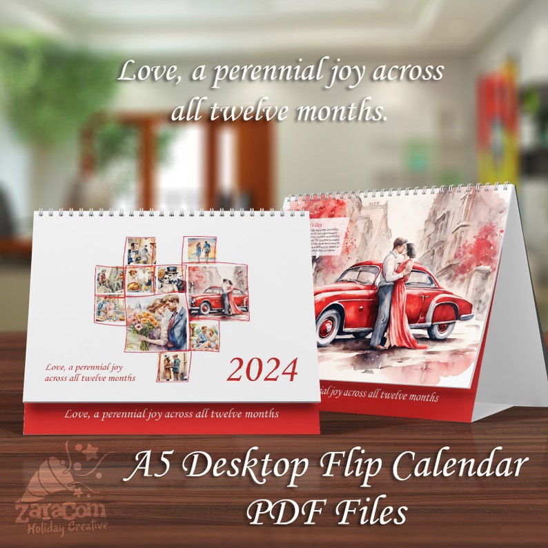 2024 Desktop Flip Calendar PDF, Embracing Love's Timeless Journey 2024 Desktop Flip Calendar PDF, Embracing Love's Timeless Journey