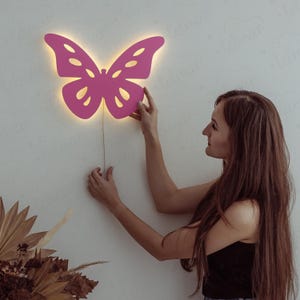 Butterfly LED Night Light Kids Lamp Nursery Baby Shower Butterfly Battery Operated Light Lamp Girl Nursery Easter Gift