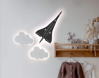 Fighter Night Light - Personalized Night Lights Kids - Night Lights, Bedroom Night Lights, Kids Bedroom Decor, Night Lights