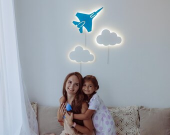 Fighter Night Light - Personalized Night Lights Kids - Night Lights, Bedroom Night Lights, Kids Bedroom Decor, Night Lights