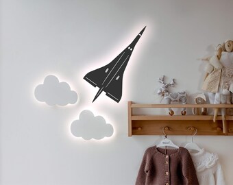 Fighter Night Light - Personalized Night Lights Kids - Night Lights, Bedroom Night Lights, Kids Bedroom Decor, Night Lights