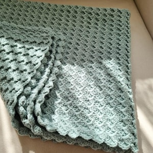 Handmade Baby Blanket – Soft Crochet Baby Afghan – Yellow or Green – Newborn Gift