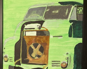 Ghost Bedford truck #1 30 x 30 cm