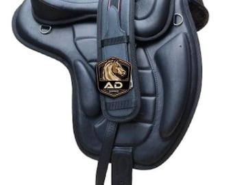 Light weight Leather Softy English Treeless Horse Saddle All Purpose Treeless FREEMAX Tack Free Girth Leather Straps 10-18 in Free Shipping