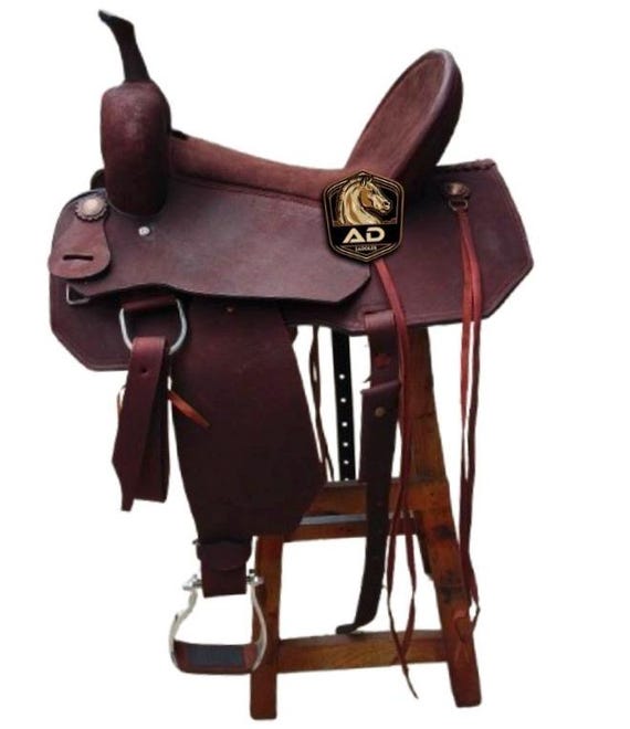 Gonna Rotonda In Pelle Per Sella Western Barrel Racing - Marrone - Spedizione Gratuita
