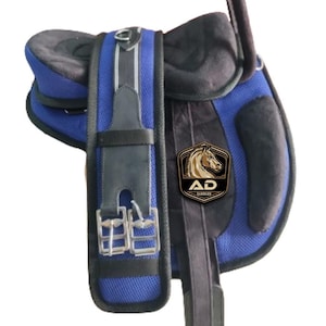 Synthetic Treeless Freemax Light Weight All Purpose Suede English Horse Saddles Tack Free Girth Leather Straps Size:10-18 inch Free Shipping